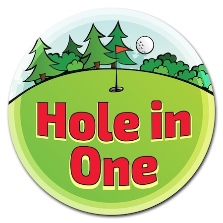 Hole In One Circle Vinyl Laminated Decal